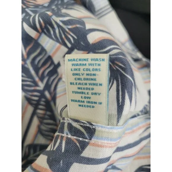 Caribbean Mens Shirt Size XL Long Sleeve Button Up White Linen Blend. NWT 37 - Picture 7 of 11